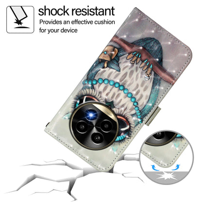 Realme 13 Pro 5G Leather Flip Phone Case with 3D Painted Design, Card Holder, Wallet & Stand Function - Durable Protection & Easy Access