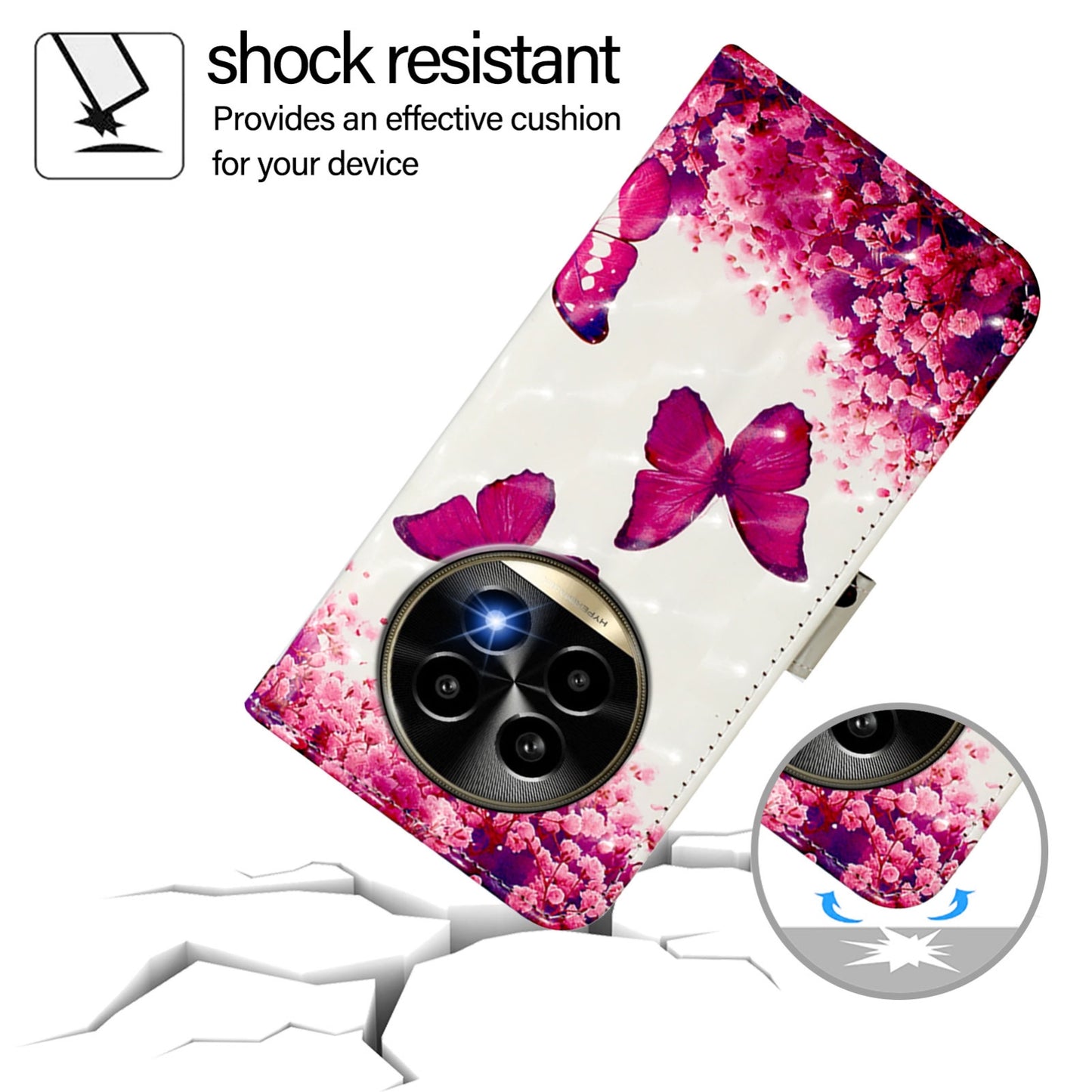 Realme 13 Pro 5G Leather Flip Phone Case with 3D Painted Design, Card Holder, Wallet & Stand Function - Durable Protection & Easy Access