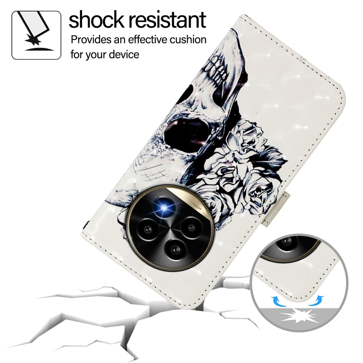 Realme 13 Pro+ 5G Leather Flip Phone Case with 3D Painted Design, Card Holder, Wallet & Stand Function - Durable Protection & Easy Access