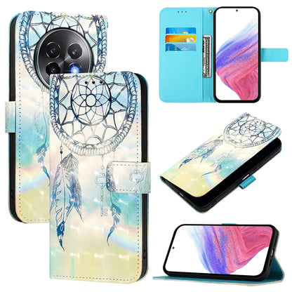 Realme 13+ 5G Global Leather Flip Phone Case with 3D Painted Design, Card Holder, Wallet & Stand Function - Durable Protection & Easy Access