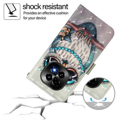 Realme C63 5G Global Leather Flip Phone Case with 3D Painted Design, Card Holder, Wallet & Stand Function - Durable Protection & Easy Access