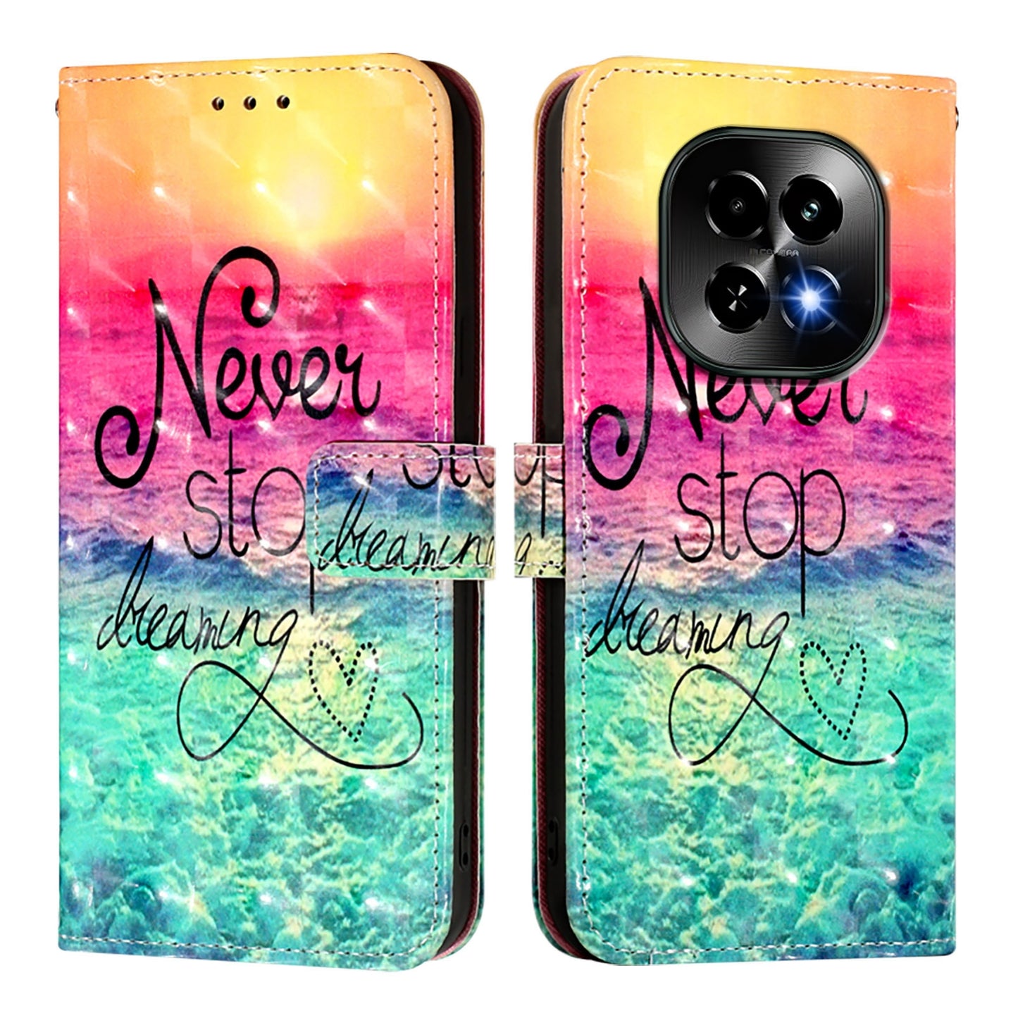 Realme C63 5G Global Leather Flip Phone Case with 3D Painted Design, Card Holder, Wallet & Stand Function - Durable Protection & Easy Access