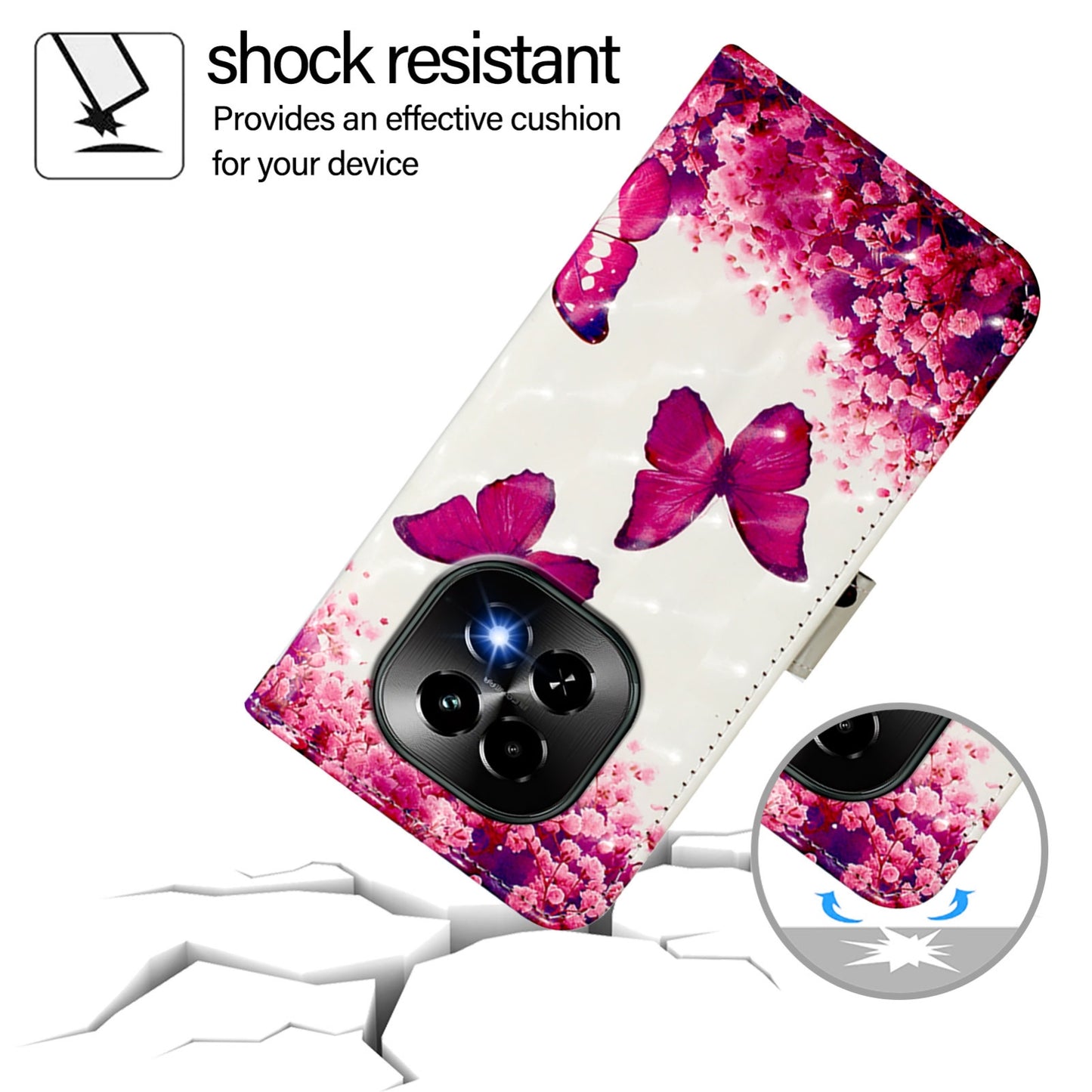 Realme C63 5G Global Leather Flip Phone Case with 3D Painted Design, Card Holder, Wallet & Stand Function - Durable Protection & Easy Access