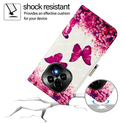 Realme C63 5G Global Leather Flip Phone Case with 3D Painted Design, Card Holder, Wallet & Stand Function - Durable Protection & Easy Access