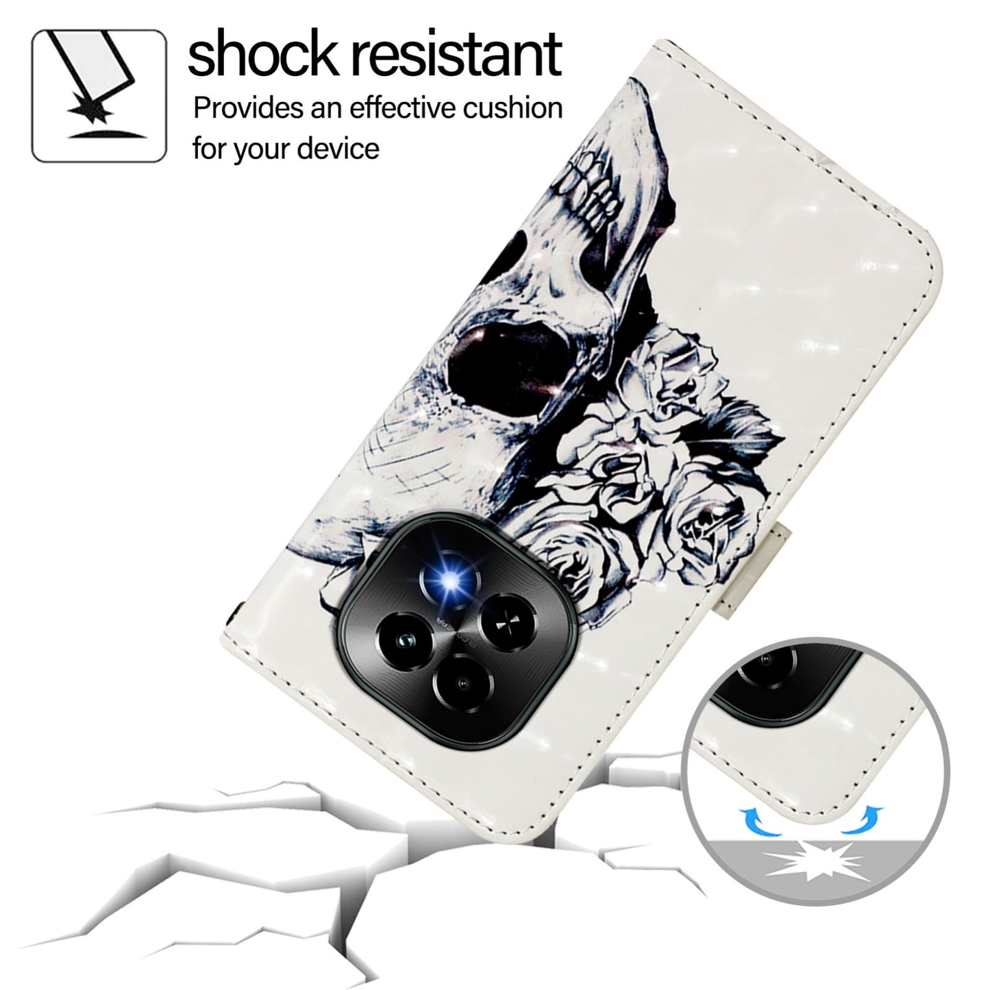 Realme C63 5G Global Leather Flip Phone Case with 3D Painted Design, Card Holder, Wallet & Stand Function - Durable Protection & Easy Access