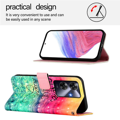 Realme Note 60 4G Global Leather Flip Phone Case with 3D Painted Design, Card Holder, Wallet & Stand Function - Durable Protection & Easy Access