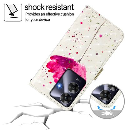 Realme Note 60 4G Global Leather Flip Phone Case with 3D Painted Design, Card Holder, Wallet & Stand Function - Durable Protection & Easy Access