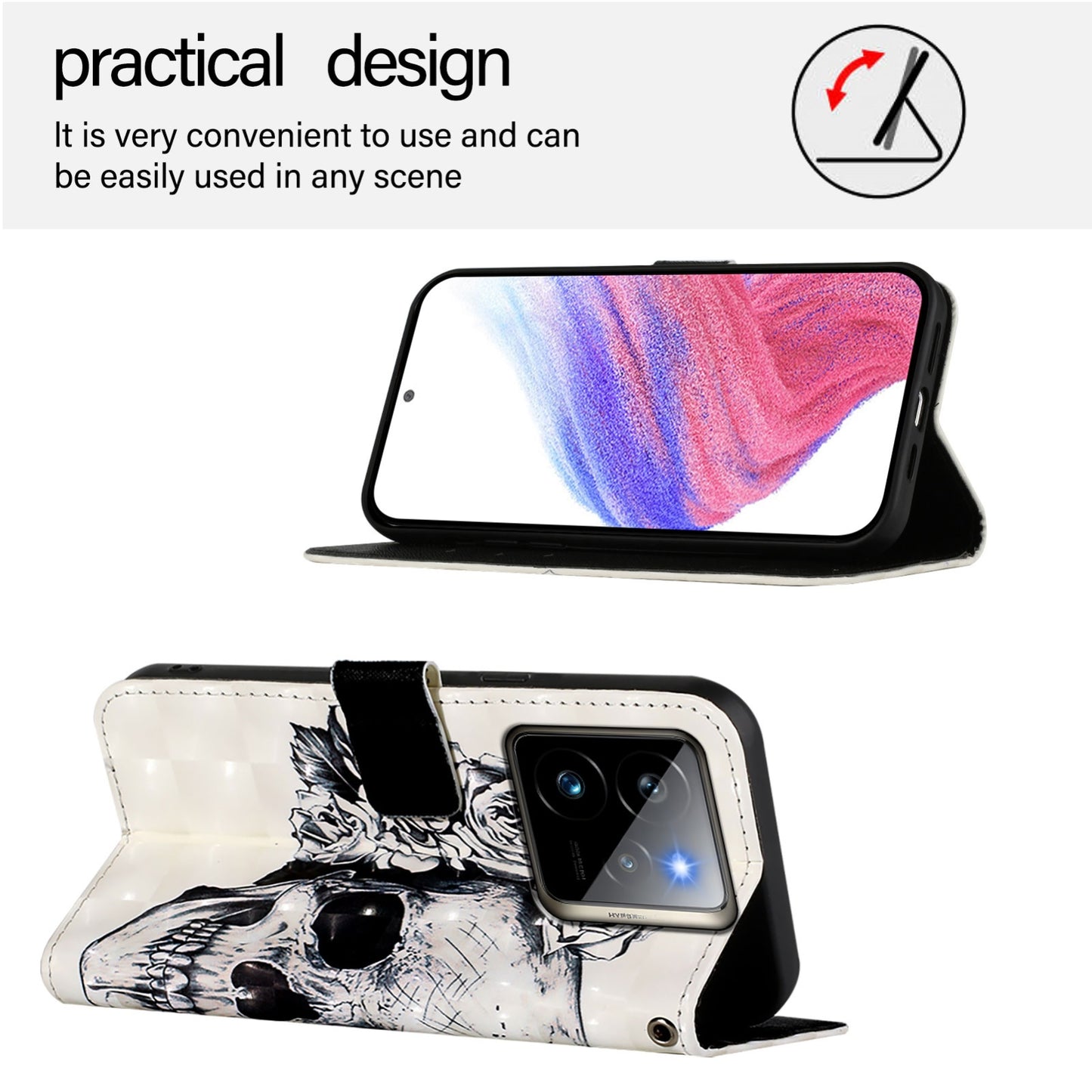 Realme GT7 Pro 5G Leather Flip Phone Case with 3D Painted Design, Card Holder, Wallet & Stand Function - Durable Protection & Easy Access
