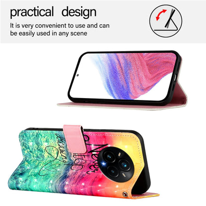 Realme 14 Pro+ 5G Leather Flip Phone Case with 3D Painted Design, Card Holder, Wallet & Stand Function - Durable Protection & Easy Access