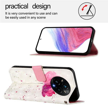 Realme 14 Pro+ 5G Leather Flip Phone Case with 3D Painted Design, Card Holder, Wallet & Stand Function - Durable Protection & Easy Access