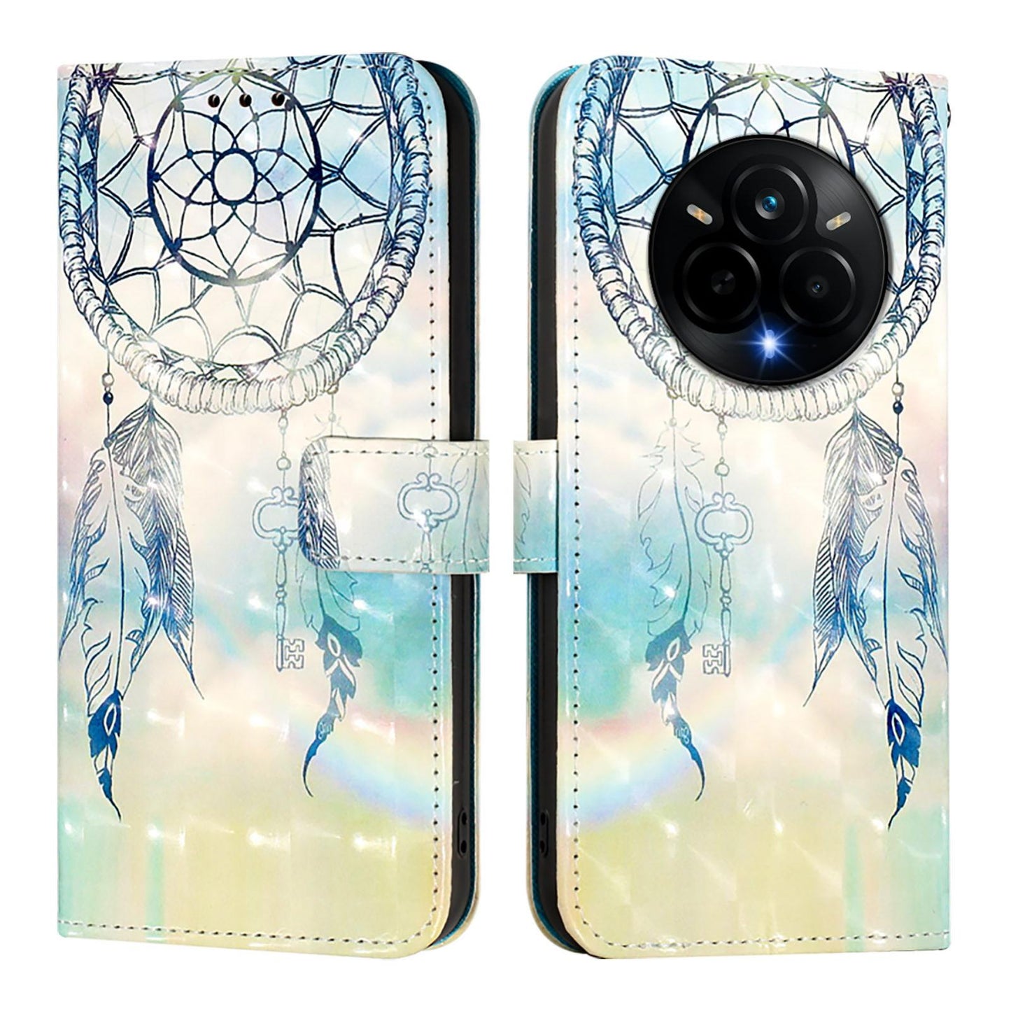 Realme 14 Pro 5G Leather Flip Phone Case with 3D Painted Design, Card Holder, Wallet & Stand Function - Durable Protection & Easy Access