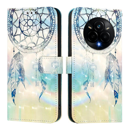 Realme 14 Pro 5G Leather Flip Phone Case with 3D Painted Design, Card Holder, Wallet & Stand Function - Durable Protection & Easy Access