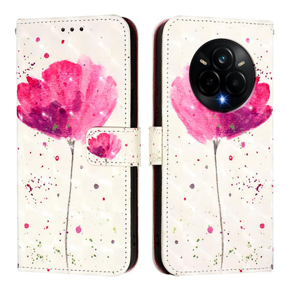 Realme 14 Pro 5G Leather Flip Phone Case with 3D Painted Design, Card Holder, Wallet & Stand Function - Durable Protection & Easy Access