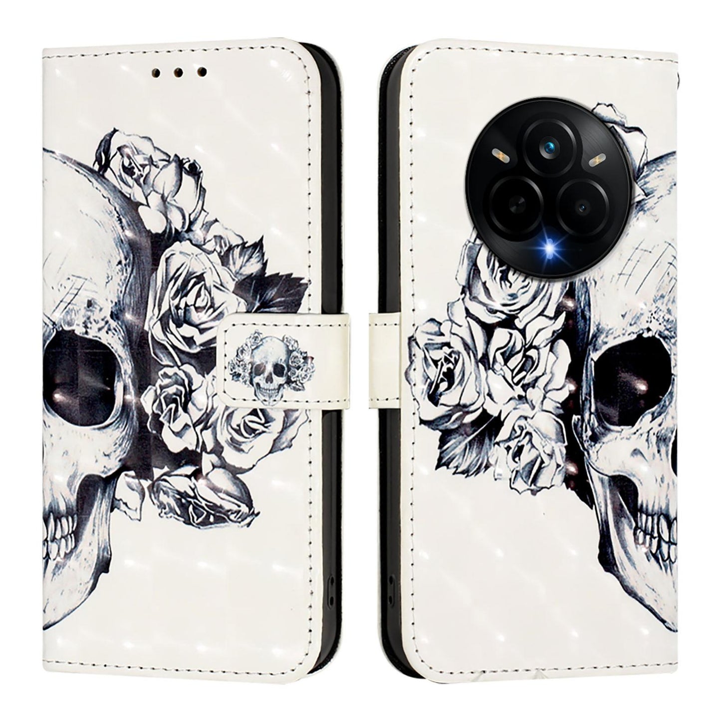 Realme 14 Pro 5G Leather Flip Phone Case with 3D Painted Design, Card Holder, Wallet & Stand Function - Durable Protection & Easy Access