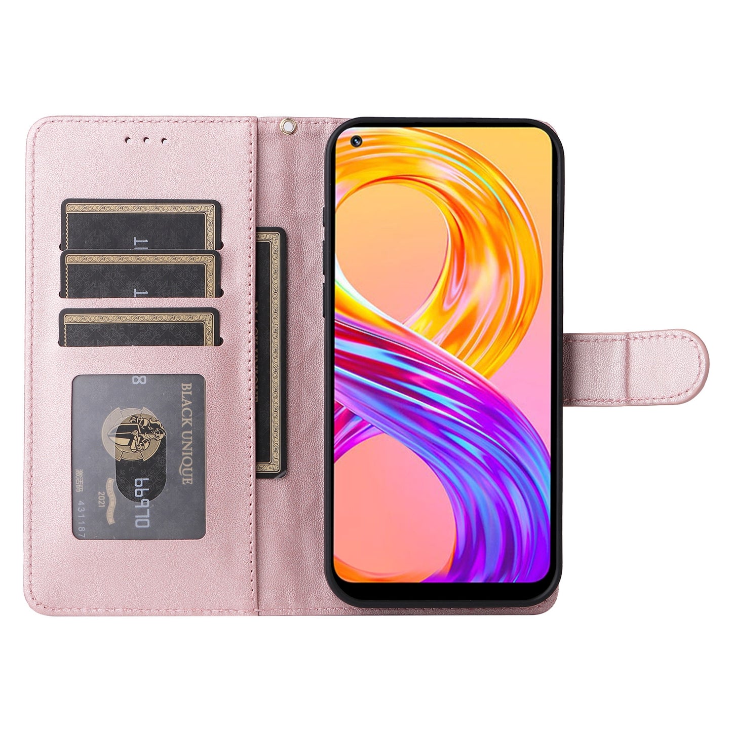 Realme 8 4G / 8 Pro Diamond Lattice Leather Flip Phone Case - Durable and Convenient Holder with Precision Cutouts