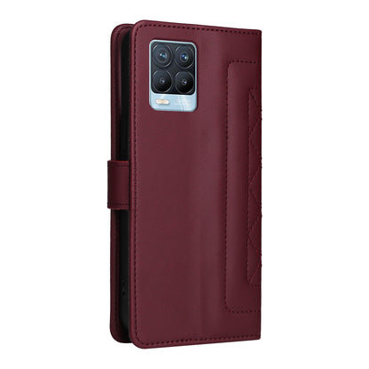 Realme 8 4G / 8 Pro Diamond Lattice Leather Flip Phone Case - Durable and Convenient Holder with Precision Cutouts