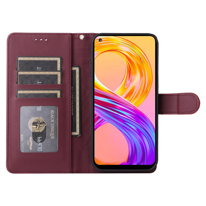 Realme 8 4G / 8 Pro Diamond Lattice Leather Flip Phone Case - Durable and Convenient Holder with Precision Cutouts