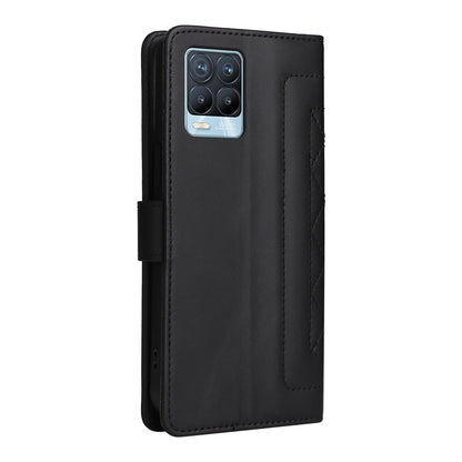 Realme 8 4G / 8 Pro Diamond Lattice Leather Flip Phone Case - Durable and Convenient Holder with Precision Cutouts