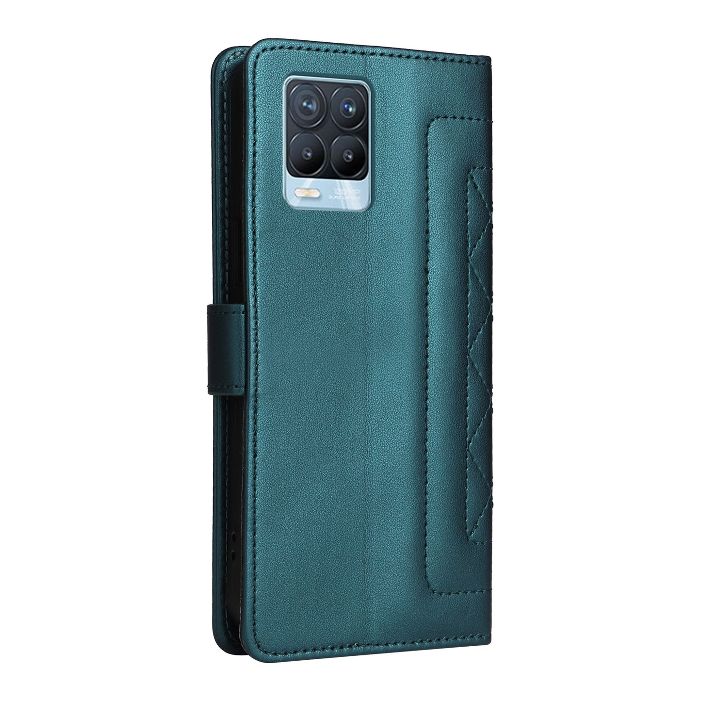 Realme 8 4G / 8 Pro Diamond Lattice Leather Flip Phone Case - Durable and Convenient Holder with Precision Cutouts
