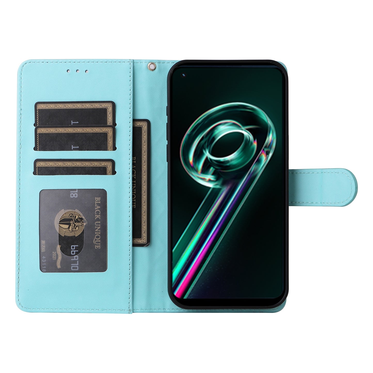 Realme 9 Pro+ Diamond Lattice Leather Flip Phone Case - Durable and Convenient Holder with Precision Cutouts