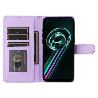 Realme 9 Pro+ Diamond Lattice Leather Flip Phone Case - Durable and Convenient Holder with Precision Cutouts