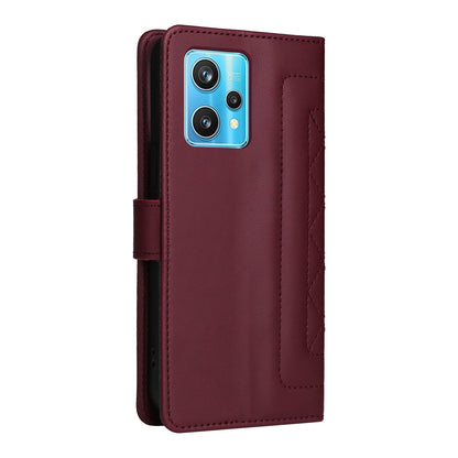 Realme 9 Pro+ Diamond Lattice Leather Flip Phone Case - Durable and Convenient Holder with Precision Cutouts