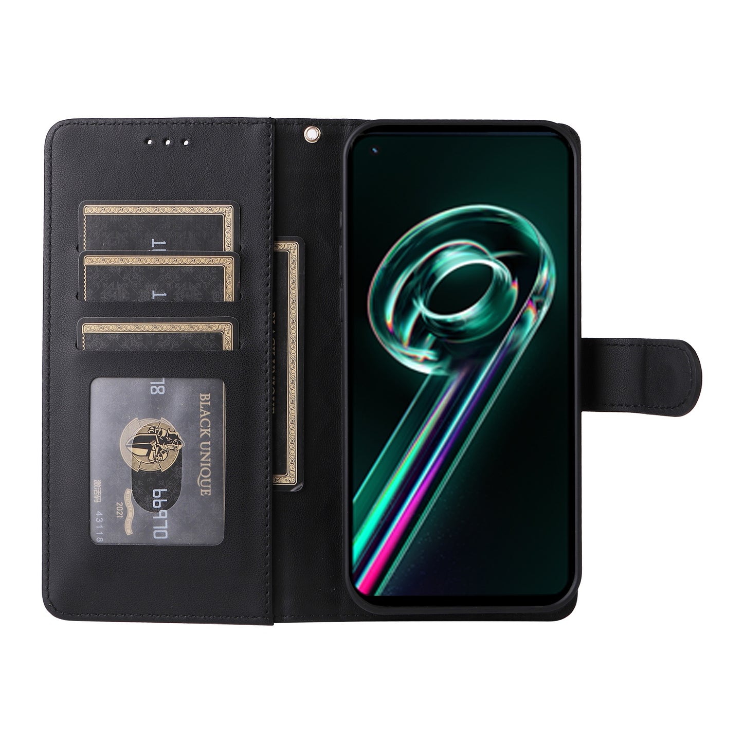 Realme 9 Pro+ Diamond Lattice Leather Flip Phone Case - Durable and Convenient Holder with Precision Cutouts