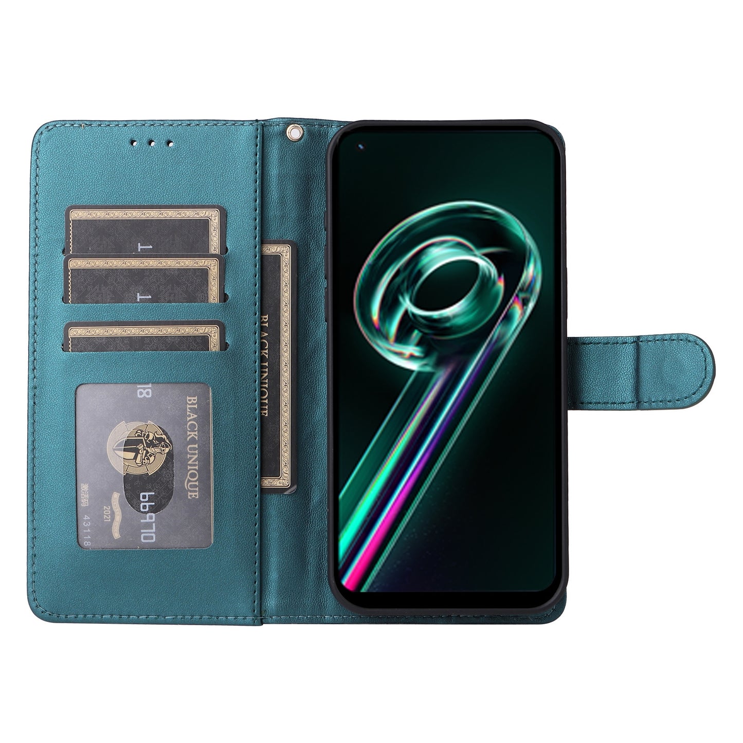 Realme 9 Pro+ Diamond Lattice Leather Flip Phone Case - Durable and Convenient Holder with Precision Cutouts