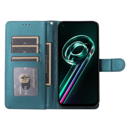 Realme 9 Pro+ Diamond Lattice Leather Flip Phone Case - Durable and Convenient Holder with Precision Cutouts