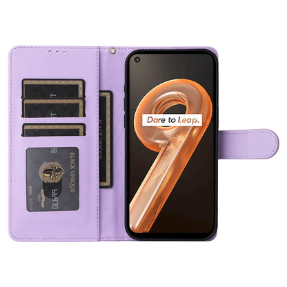 Realme 9i / OPPO A36 / A96 Diamond Lattice Leather Flip Phone Case - Durable and Convenient Holder with Precision Cutouts