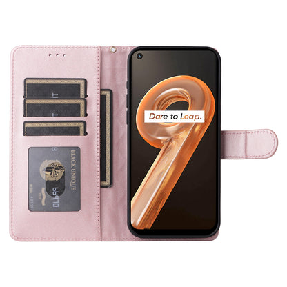 Realme 9i / OPPO A36 / A96 Diamond Lattice Leather Flip Phone Case - Durable and Convenient Holder with Precision Cutouts