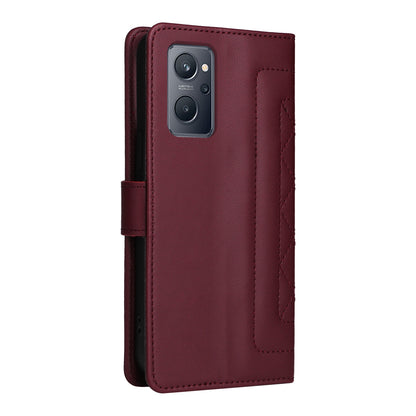 Realme 9i / OPPO A36 / A96 Diamond Lattice Leather Flip Phone Case - Durable and Convenient Holder with Precision Cutouts