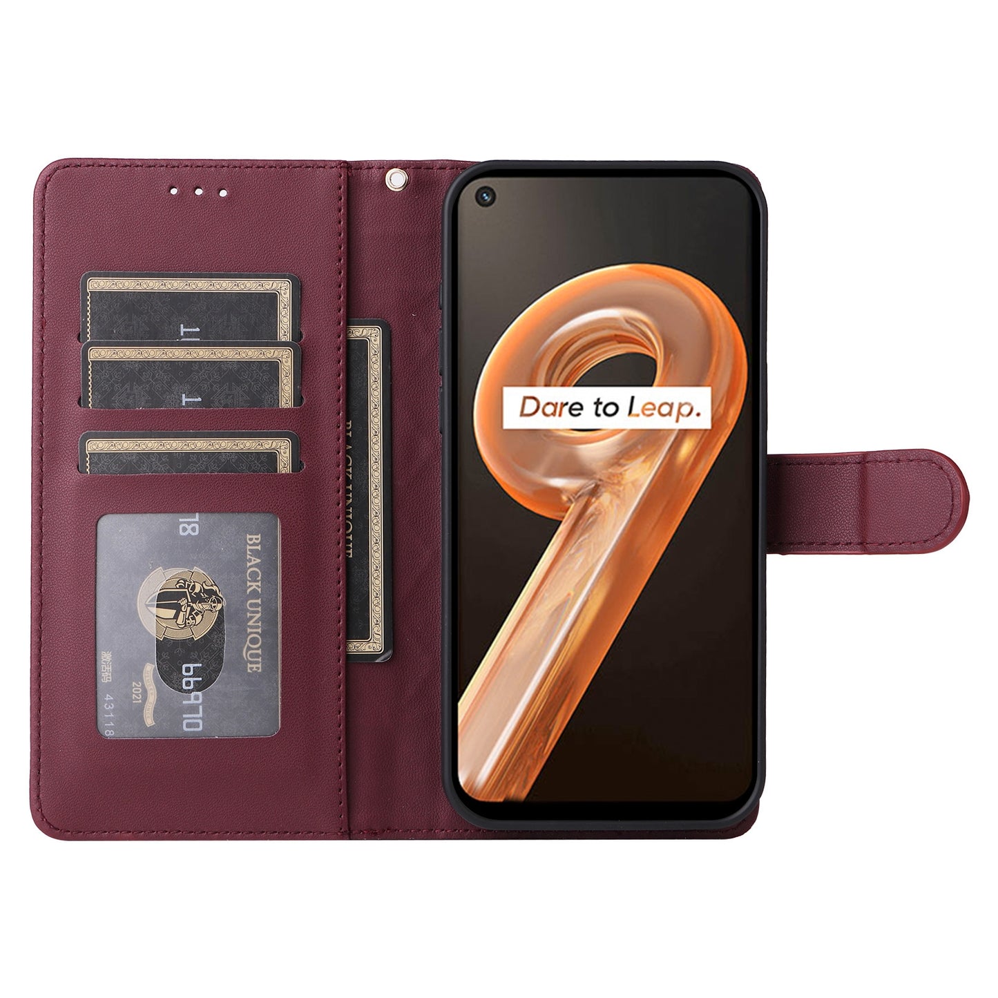 Realme 9i / OPPO A36 / A96 Diamond Lattice Leather Flip Phone Case - Durable and Convenient Holder with Precision Cutouts