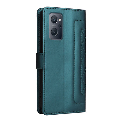 Realme 9i / OPPO A36 / A96 Diamond Lattice Leather Flip Phone Case - Durable and Convenient Holder with Precision Cutouts
