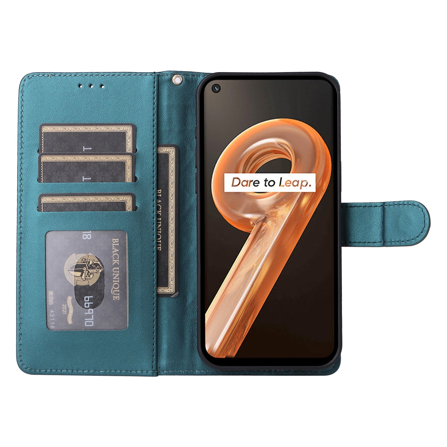 Realme 9i / OPPO A36 / A96 Diamond Lattice Leather Flip Phone Case - Durable and Convenient Holder with Precision Cutouts