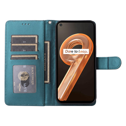 Realme 9i / OPPO A36 / A96 Diamond Lattice Leather Flip Phone Case - Durable and Convenient Holder with Precision Cutouts