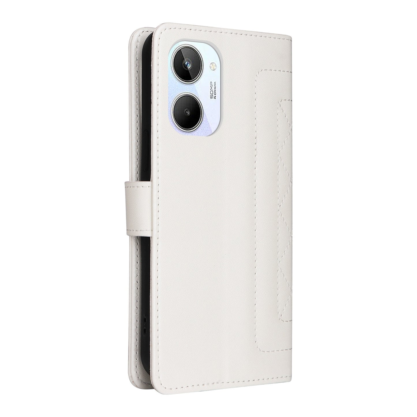 Realme 10 4G Diamond Lattice Leather Flip Phone Case - Durable and Convenient Holder with Precision Cutouts