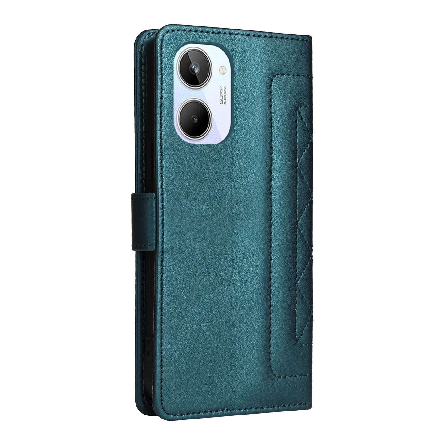 Realme 10 4G Diamond Lattice Leather Flip Phone Case - Durable and Convenient Holder with Precision Cutouts