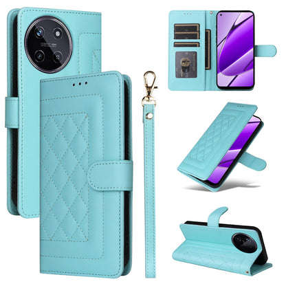 Realme 11 4G Diamond Lattice Leather Flip Phone Case - Durable and Convenient Holder with Precision Cutouts