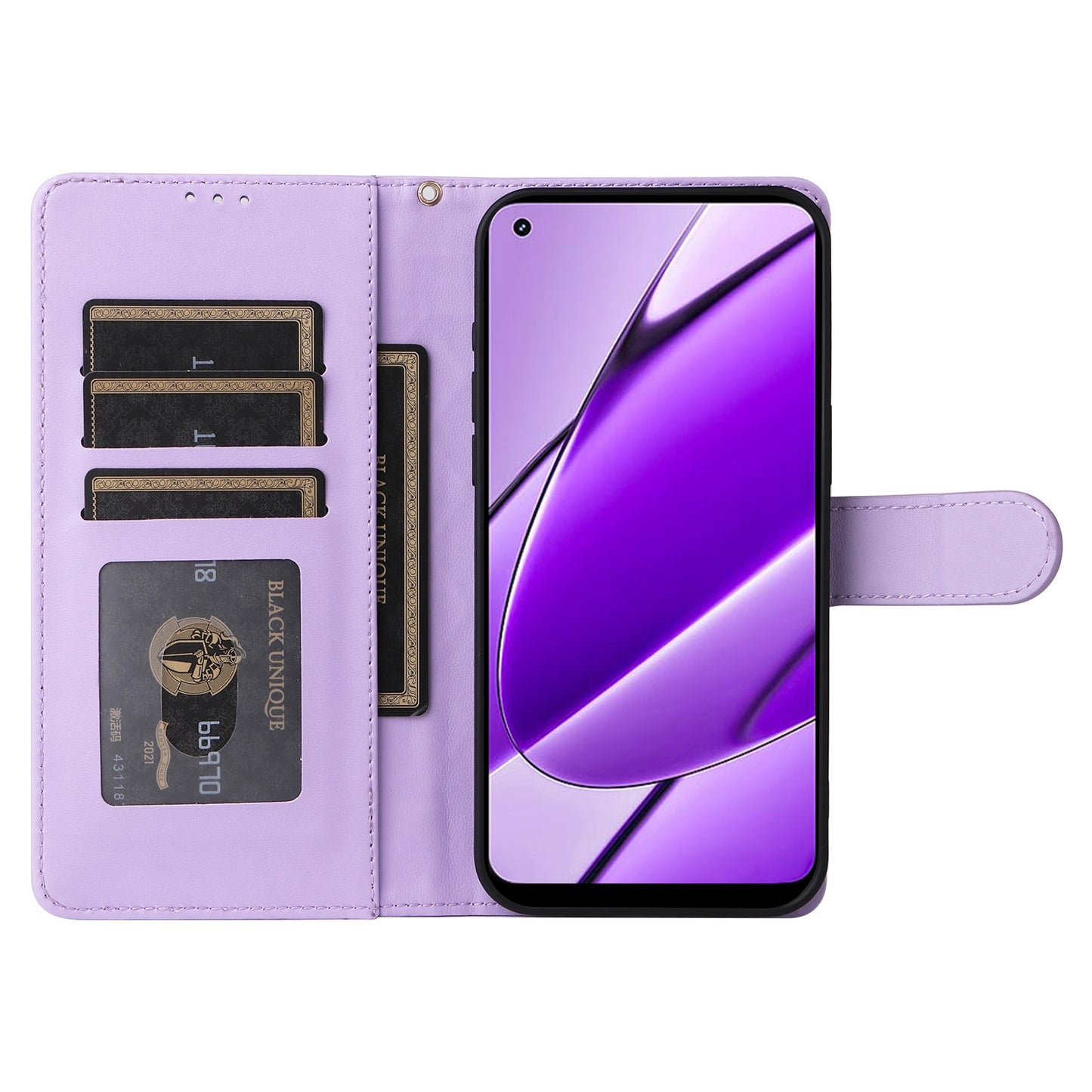 Realme 11 5G Diamond Lattice Leather Flip Phone Case - Durable and Convenient Holder with Precision Cutouts