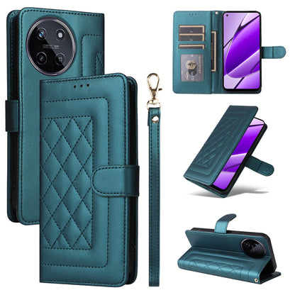 Realme 11 5G Diamond Lattice Leather Flip Phone Case - Durable and Convenient Holder with Precision Cutouts