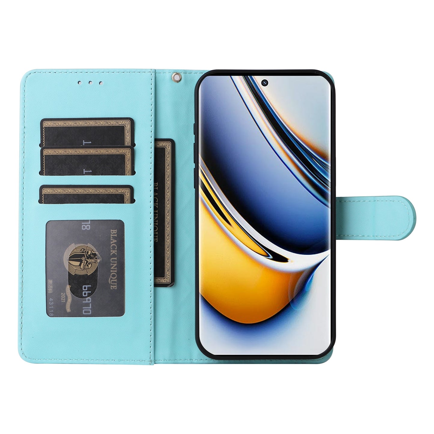 Realme 11 Pro+ Diamond Lattice Leather Flip Phone Case - Durable and Convenient Holder with Precision Cutouts