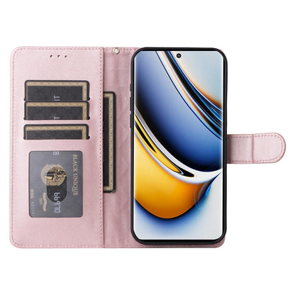 Realme 11 Pro+ Diamond Lattice Leather Flip Phone Case - Durable and Convenient Holder with Precision Cutouts