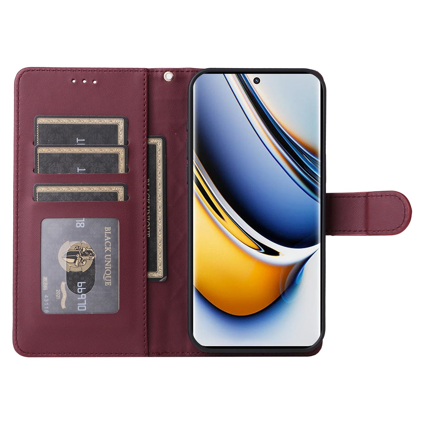 Realme 11 Pro+ Diamond Lattice Leather Flip Phone Case - Durable and Convenient Holder with Precision Cutouts