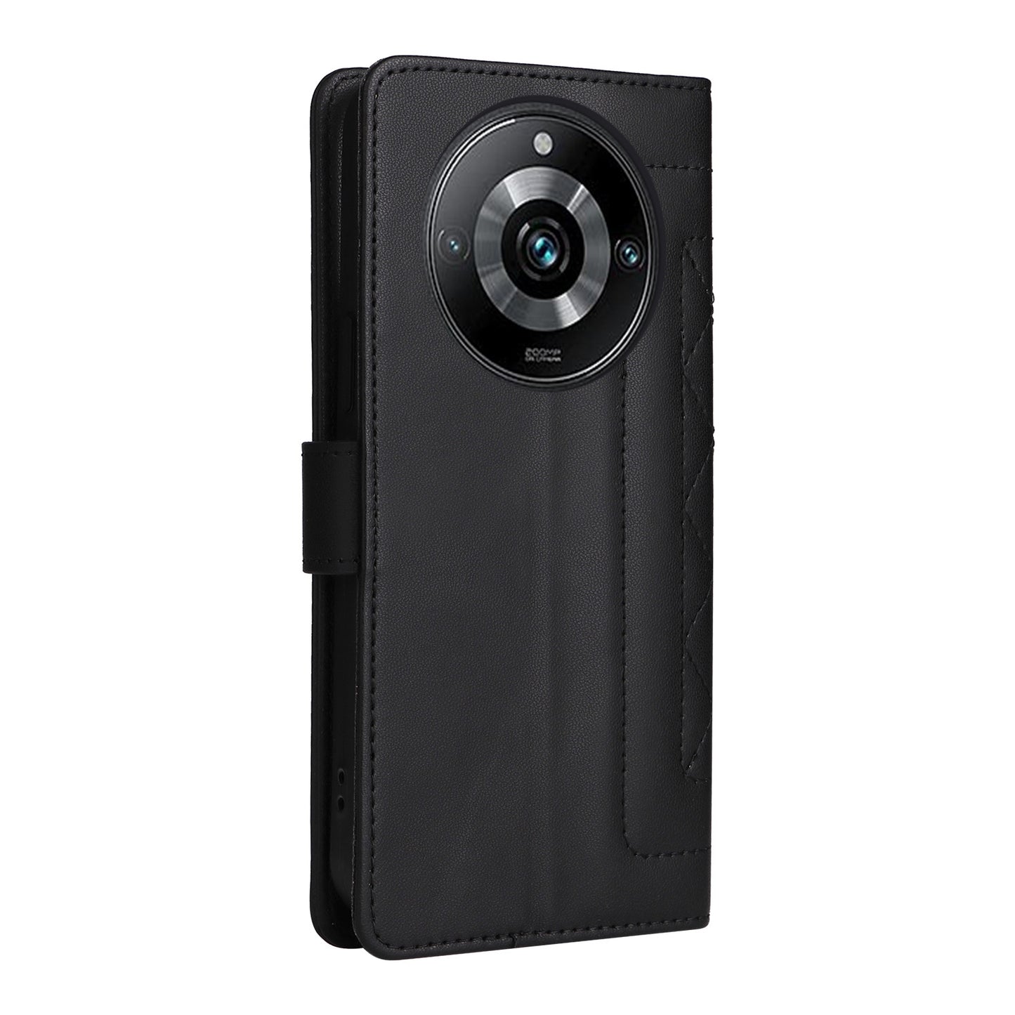 Realme 11 Pro+ Diamond Lattice Leather Flip Phone Case - Durable and Convenient Holder with Precision Cutouts