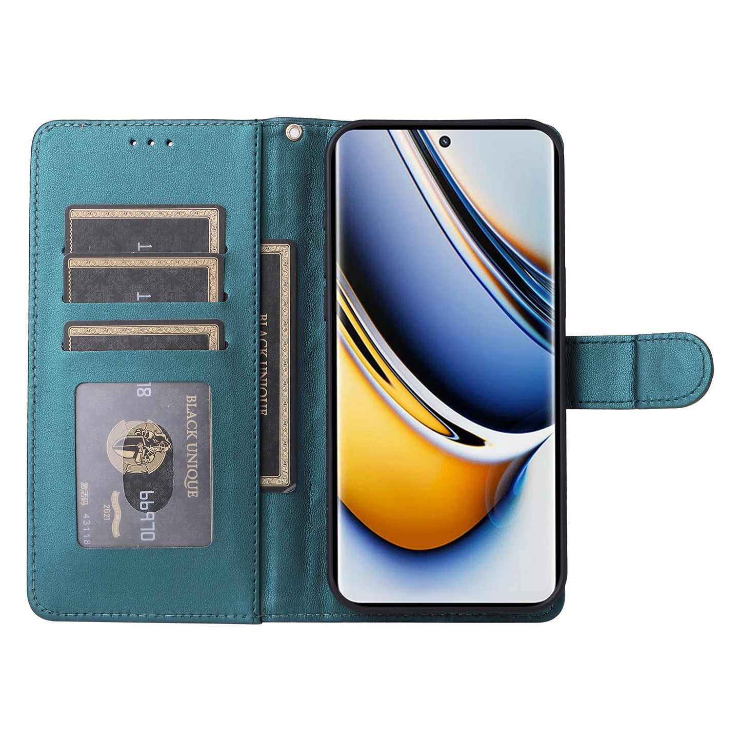 Realme 11 Pro+ Diamond Lattice Leather Flip Phone Case - Durable and Convenient Holder with Precision Cutouts