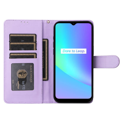 Realme C15 / C25 / 7i Diamond Lattice Leather Flip Phone Case - Durable and Convenient Holder with Precision Cutouts