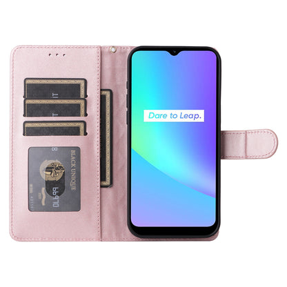 Realme C15 / C25 / 7i Diamond Lattice Leather Flip Phone Case - Durable and Convenient Holder with Precision Cutouts