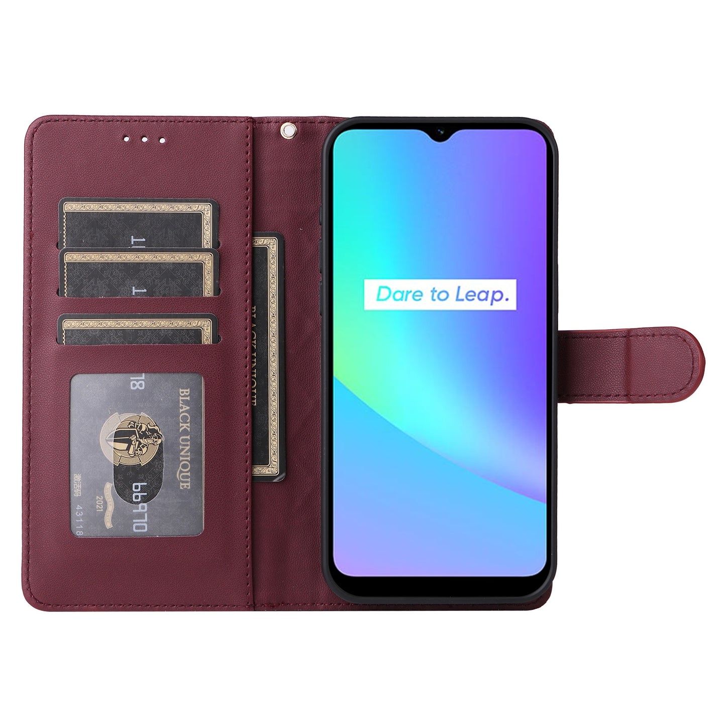 Realme C15 / C25 / 7i Diamond Lattice Leather Flip Phone Case - Durable and Convenient Holder with Precision Cutouts