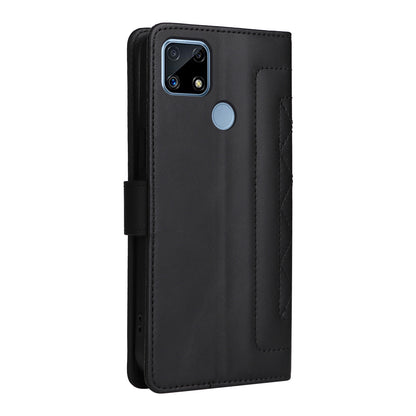 Realme C15 / C25 / 7i Diamond Lattice Leather Flip Phone Case - Durable and Convenient Holder with Precision Cutouts